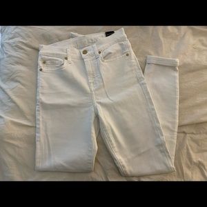 7 For All ManKind white skinny Jeans
